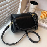Vintage Small Crossbody Bag Girls PU Leather Shoulder Bag