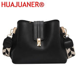 Vintage PU Leather Bucket Crossbody Bags For Women LEFTSIDE Lady Shoulder Handba