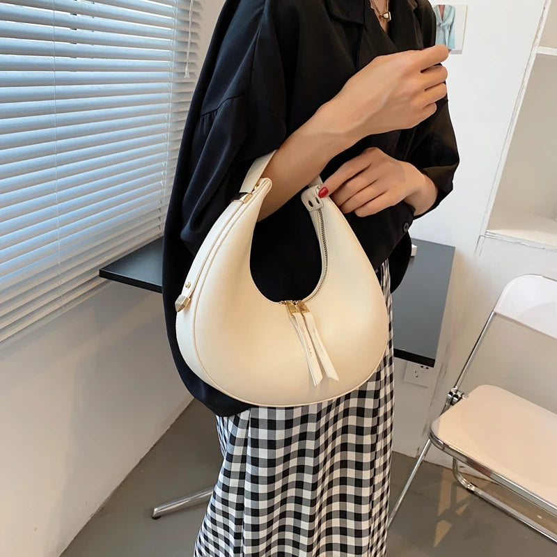 Vintage Shoulder Bags High Leather Clutches Lady Purse