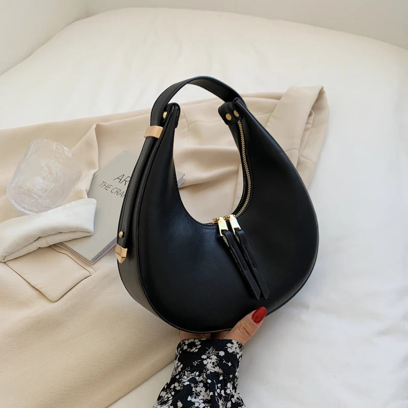 Vintage Shoulder Bags High Leather Clutches Lady Purse