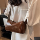 Vintage Single Shoulder Crossbody Bag Soft PU Handbag