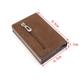 Vintage Slim Men's Mini Purse Faux Leather Large Capacity Wear Resistant