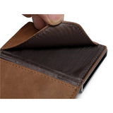 Vintage Slim Men's Mini Purse Faux Leather Large Capacity Wear Resistant