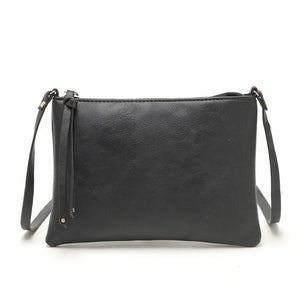 Vintage Thin Leather Messenger Bag Envelope Crossbody Bag for Women