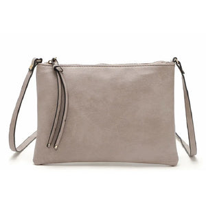 Vintage Thin Leather Messenger Bag Envelope Crossbody Bag for Women