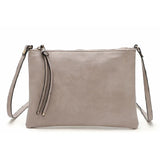 Vintage Thin Leather Messenger Bag Envelope Crossbody Bag for Women