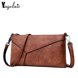 Vintage Small Brown Pu Leather Women Shoulder Bag Mini Crossbody Bags
