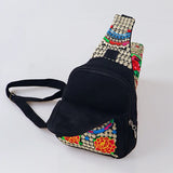 Small Chest Bags Chinese Flower Embroidery Women Shoulder Crossbody Bag