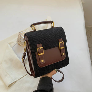 Vintage Corduroy Woman Backpacks Female Travel Bag
