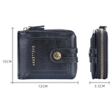 Vintage Men's Short Wallet Clutch Zipper Purse