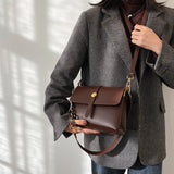 Vintage Small Leather Crossbody Bags Women's Chain Handbag