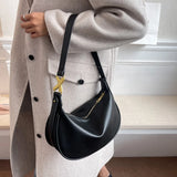 Vintage Small PU Leather Underarm Bag Armpit Crossbody Bags For Women
