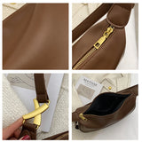 Vintage Small PU Leather Underarm Bag Armpit Crossbody Bags For Women