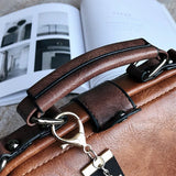 Vintage Small Leather Crossbody Bag for Women with Pendant