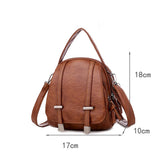 Vintage Small Shoulder Bag Soft PU Leather Crossbody Bag