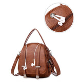 Vintage Small Shoulder Bag Soft PU Leather Crossbody Bag