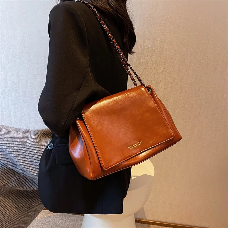 Vintage Small Square Bag Chain Crossbody Bag Women's Handbag Purse