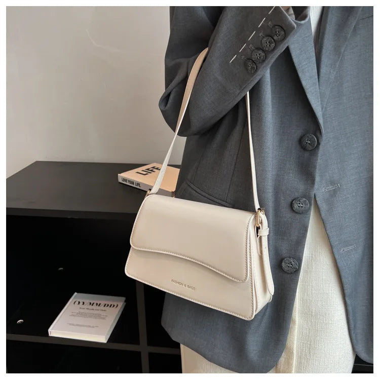 Vintage Small Square Bag Solid Crossbody Bags For Women