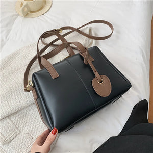 Vintage Small Tote Handbags For Women Double Zipper Ladies Shoulder Bag