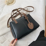 Vintage Small Tote Handbags For Women Double Zipper Ladies Shoulder Bag