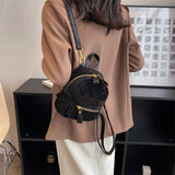 Vintage Small Velvet Woman Backpacks Female Backpack Shoulder Bag