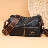 Vintage Soft Leather Women Shoulder Crossbody Bags Solid Leather Ladies Handbags