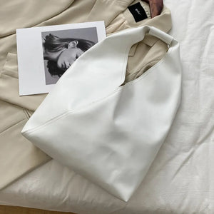 Vintage Leather Hobo Shoulder Bag Large Capacity Tote for Women