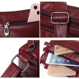 Vintage Soft Leather Bag Woman Large Capacity Shoulder Bag Women Crossbody Purse