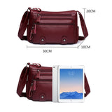 Vintage Soft Leather Bag Woman Large Capacity Shoulder Bag Women Crossbody Purse