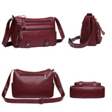 Vintage Soft Leather Bag Woman Large Capacity Shoulder Bag Women Crossbody Purse