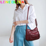 Vintage Soft Leather Purses and Handbags Women's Crossbody Shoulder Bags