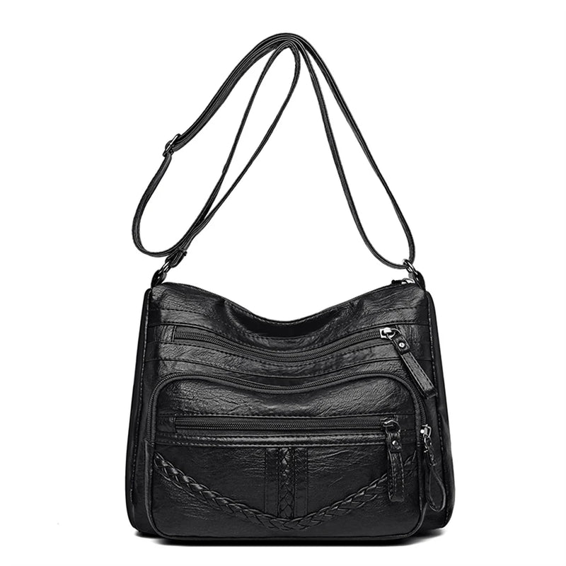 Vintage Soft Leather Purses and Handbags Women's Crossbody Shoulder Bags