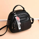 Vintage Soft Leather Shoulder Bag for Women Large Capacity Female Handbag