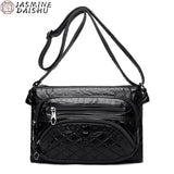Vintage Soft Leather Shoulder Bags Women's Spacious Handbag Casual Messenger Bag