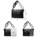 Vintage Soft Leather Shoulder Bags Women's Spacious Handbag Casual Messenger Bag