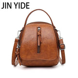 Vintage Soft Leather Shoulder Bags for Women Large Capacity Handbag