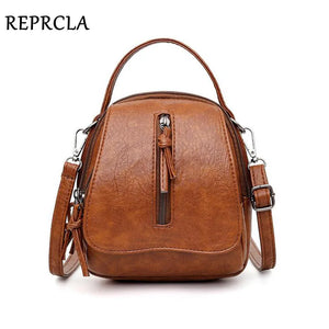 Vintage Soft Leather Shoulder Bags for Women Large Capacity Female Handbag