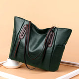 Vintage Soft Leather Women Shoulder Bag High Capacity Female Crossbody Bag Tote