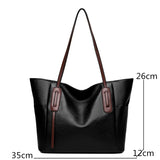 Vintage Soft Leather Women Shoulder Bag High Capacity Female Crossbody Bag Tote