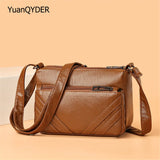 Vintage Soft Leather Women Shoulder Bags Small Messenger Bag