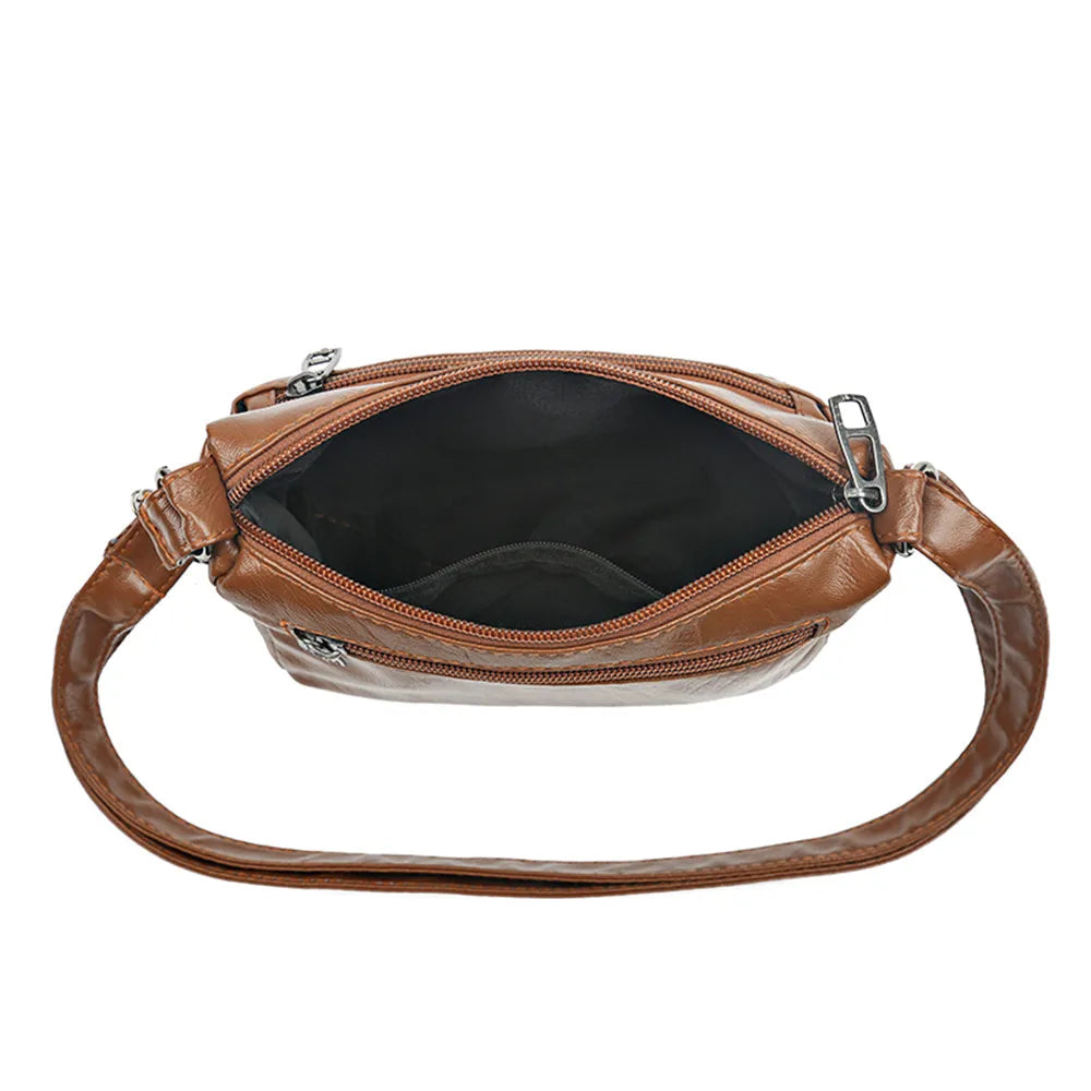 Vintage Soft Leather Women Shoulder Bags Small Messenger Bag