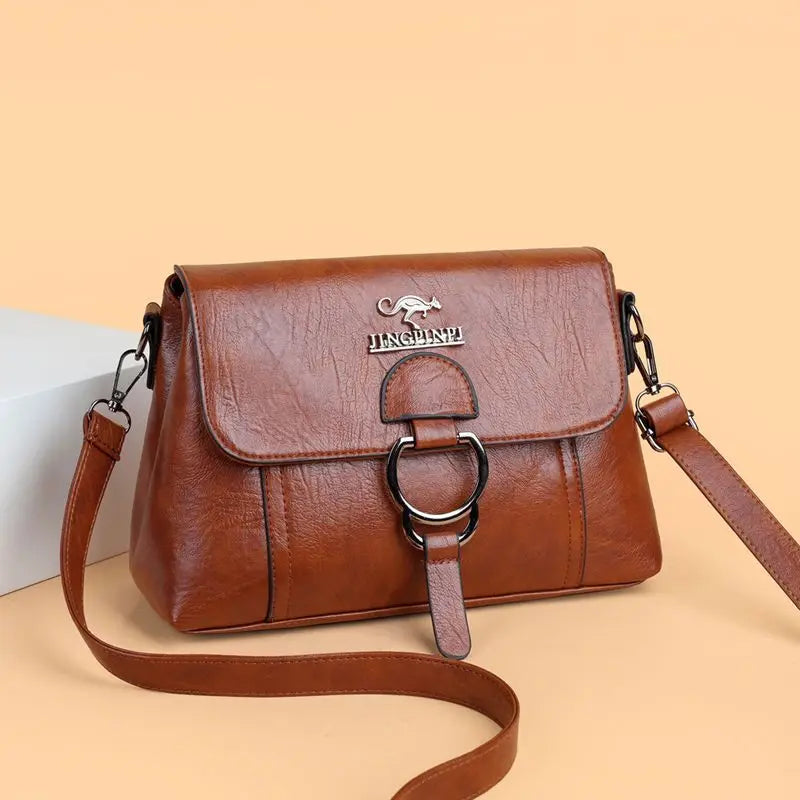 Vintage Soft Leather Women Shoulder Bags Handbags Small Crossbody Bags