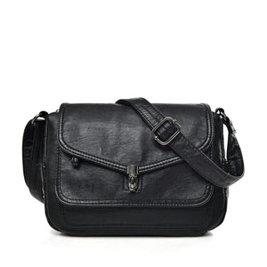 Vintage Leather Women Shoulder Bags Small Crossbody