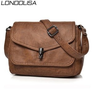 Vintage Leather Women Shoulder Bags Small Crossbody