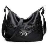 Vintage Soft PU Leather Shoulder Bag Women Crossbody Bag Large Capacity Handbag