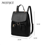 Vintage Solid PU Leather Backpacks for Women