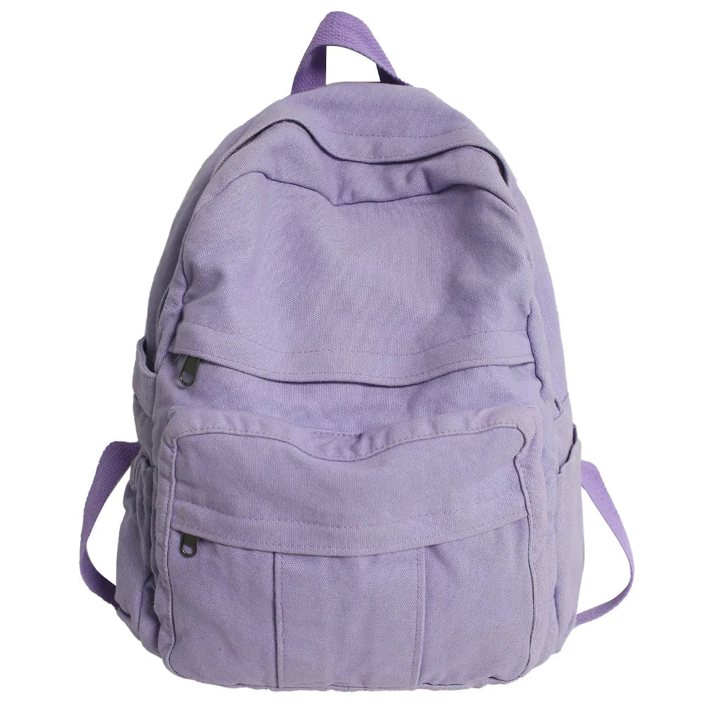 Vintage Canvas Women's Backpack Large Students School Bag Girls Travel