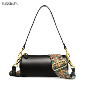 Vintage Solid Leather Small Ladies Handbag Shoulder Messenger Bags for Women