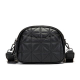 Vintage Solid Leather Shoulder Crossbody Bag for Women