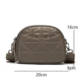 Vintage Solid Leather Shoulder Crossbody Bag for Women